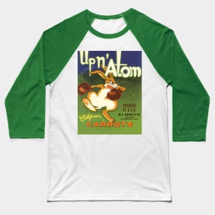 Vintage Up n' Atom Carrots Fruit Crate Label Baseball T-Shirt